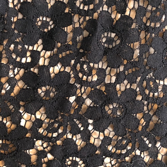 Black lace top with cream underlay - Picture 3 of 12